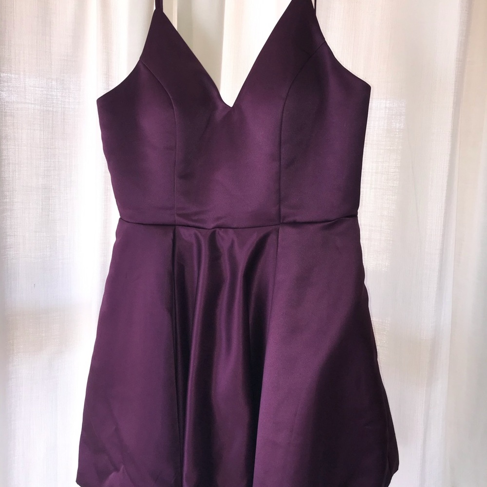 deep purple homecoming dress